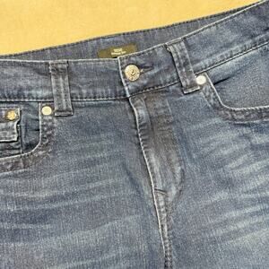 True Religion Jeans Men 36 Dark Wash Blue Denim Geno Big T Flap Relaxed Slim 30"